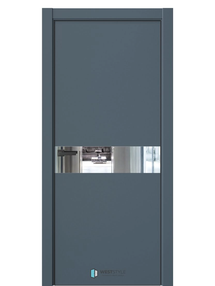 Межкомнатная дверь WestStyle Industrial IN1 ДО Зеркало Океанская волна